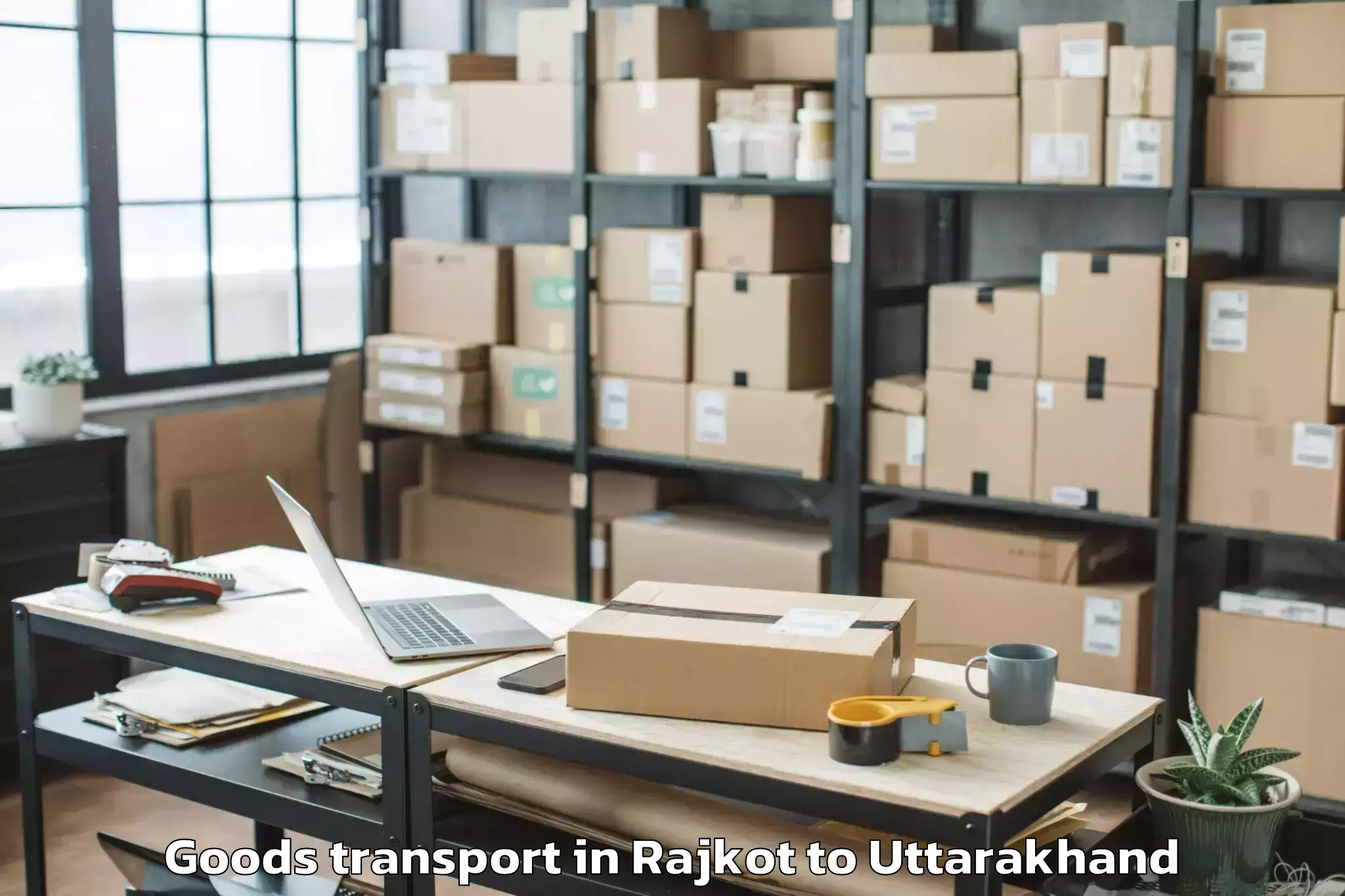 Book Rajkot to Satpuli Goods Transport Online